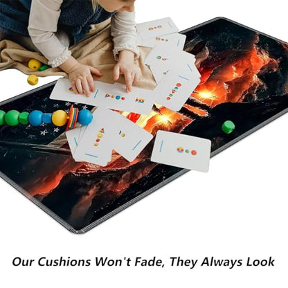 American Flag and Astronaut for MTG & TCG Playmat Mouse Pad,BFDHGQZC 24" x 14" Game Mat for MTG/RPG/CCG Trading Card Game Playmats Table Mat Perfect for Card Games Video Games Computer Office - color: American Flag and Astronaut