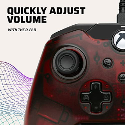 PDP Wired Game Controller - Xbox Series X|S, Xbox One, PC/Laptop Windows 10, Steam Gaming Controller - USB - Advanced Audio Controls - Dual Vibration Videogame Gamepad - Crimson Red - color: Red