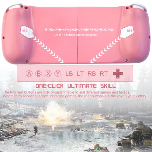 Joso Phone Controller for iPhone/Android Support Phone Case, Mobile Gaming Controller with Ergonomic Design - Wireless Gamepad for Cloud Gaming & PS Remote Play - color: Pink