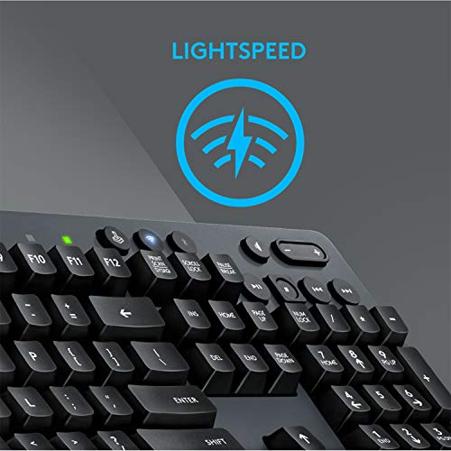 Logitech G613 Lightspeed Wireless Mechanical Gaming Keyboard, Multihost 2.4 GHz + Blutooth Connectivity - Black