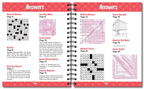 Brain Games - 50 States 100 Puzzles: Explore the USA in Word Searches, Cryptograms, Dot-To-Dots, Anagrams, Trivia, and More!