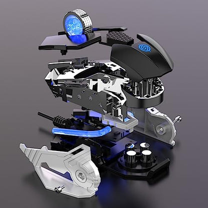 RGB USB Wired Gaming Mouse Macro Programming 6400DPI 9 Buttons Programmable Ergonomic for Gamer Mice PC Computer