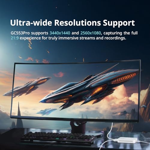 AVerMedia 4K HDMI Capture Card, USB Game Capture Card for Streaming and Recording with True Low Latency on PS5/Pro, Xbox, Switch 2, PC on Twitch, OBS, for Win11, Mac-GC553Pro Live Gamer Ultra S Black