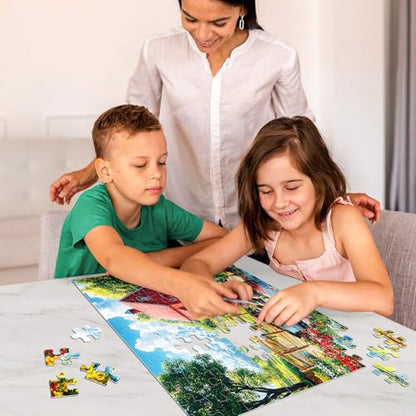 Jeaiciro 100 Piece Puzzles for Kids Ages 4-6 & 8-10, Farm Countryside Jigsaw Puzzle for Kids and Adults Educational Toys Fun Large Pieces Puzzles for Seniors Family Activity Gifts for Kid - size: Countryside Puzzles
