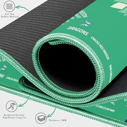 Mahjong Mat with Lotus & Butterfly Pattern, Anti-Slip Noise Reduction Rubber Gaming Mat, 32.4 x 32.4 Inch Light Green, Foldable Table Cover for Mahjong, Poker & Board Games - color: Light Green