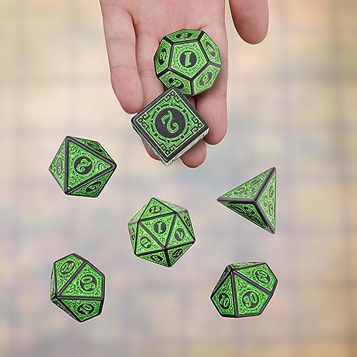 Coyeekn 35Pcs Retro DND Polyhedral Dice Set with Storage Pouch | 5 Complete Polyhedral Dice Sets (D4-D20), Great for D&D, MTG & Tabletop RPG Games - color: 35pcs-retro Sets