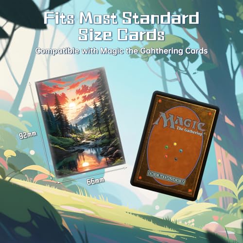 MTG Card Sleeves - Taiga(Red Green) - Fantasy Dual Lands Series - Ultra Clear Front & Matte Finish Back, 100 Count Standard Size TCG Art Sleeves for Magic The Gathering - color: Taiga(red Green)