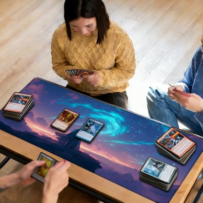 MTG Playmat TCG Card Game Mat Magic The Gathering Play Mat 24x14 Inch - color: Twilight Rune Keeper