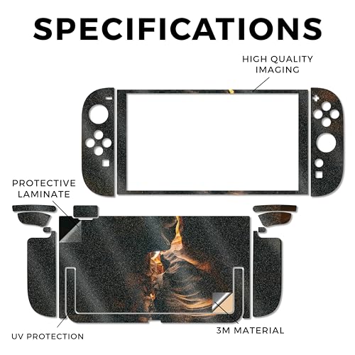 Glossy Glitter Gaming Skin Compatible with Nintendo Switch 2 Console Only - Fissure - Premium 3M Vinyl Protective Wrap Decal Cover - Easy to Apply | Crafted in The USA by MightySkins - color: Fissure, size: Switch 2 Console Skin Only, style: Glossy Glitte