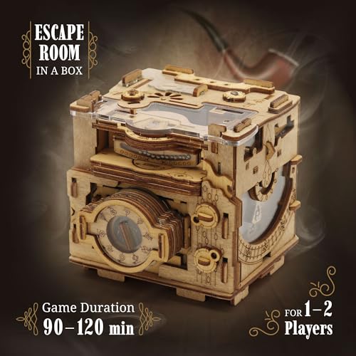 iDventure Cluebox PRO Sherlock's Camera, Escape Room Puzzle Box for Adults | Detective-themed Brain Teaser, Clever Mechanisms, Secret Chamber, Smart Gift for Men and Puzzle Lovers, 3D Mind Puzzle, Wood - color: Camera of Sherlock Holmes