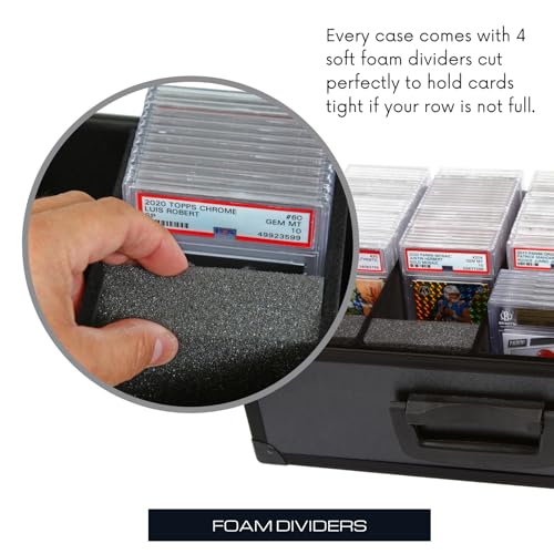 Card Titan All In One Trading Card Storage Box - Graded Cards Toploader and One Touch Card Holder Sports Cards Case with Removable Lid - Fits Graded Slabs, Toploaders and Magnetic Cases
