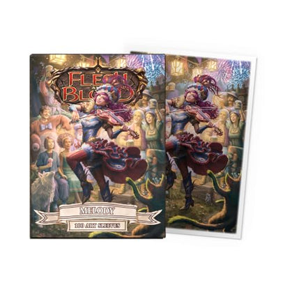 Dragon Shield | Flesh & Blood Art Sleeves | 100 CT - Smooth & Tough Premium TCG Sleeves | Compatible with Pokemon, One Piece & Magic the Gathering | Melody, Sing-Along - color: Red