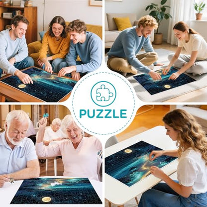 500 Piece Puzzle for Adults,Summer Moonlight Scenery Jigsaw Puzzle for Adults Seniors,Sparkling Beach Nature Landscape Puzzle with HD Print & Poster,Challenging Family Game Great Gifts,20.5 x 15In - color: Sea