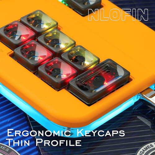 Gaming Keyboard for Music Rhythm Games Customizable Mechanical Keyboard (Yellow) - color: Yellow