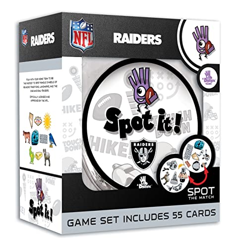 MasterPieces Game Day - NFL Las Vegas Raiders Spot It Game for Kids, Adults, and Family - style: Las Vegas Raiders