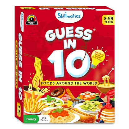 Skillmatics Guess in 10 Foods Around The World - Card & Trivia Game | Educational Travel Toys for Boys and Girls, Board Games, Geography & History, Gift for Kids Ages 8 & Up - style: Foods Around the World