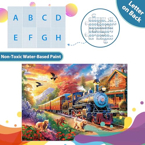 500 Piece Puzzles for Adults, Jigsaw Puzzles 500 Pieces, Dogs Puzzle 500 Pieces for Adults, Train Jigsaw Puzzle Funny Challenging, Great Gift for Family Friends, 21 x 15 in - style: Train Puzzle