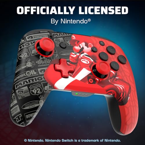 PDP Rematch Glow Wireless Controller Grand Prix Mario Nintendo Switch 2 | Nintendo Switch Lite, OLED, Motion Controls, Rechargeable 40-Hr Battery, 2 Mappable Back Buttons, Grand Prix Mario Glow - color: Grand Prix Mario