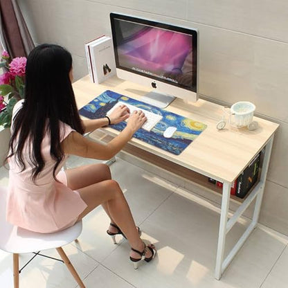 Van Gogh Starry Night Large Mouse Pad Desk Mat, 27.5x11.8in Classic Art Extended Keyboard Mousepad with Stitched Edges, Non-Slip Waterproof Rubber Base for Office, Computer & Laptop - color: Starry Night