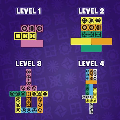 Blockwork by Uzzle Games - Fast-Paced Family Board Game - Multiple Difficulty Levels - Enjoyable and Challenging Puzzle Game – 2 to 4 Players – A Complete Family Night Fun Package - for Ages 4+ - style: Blockwork