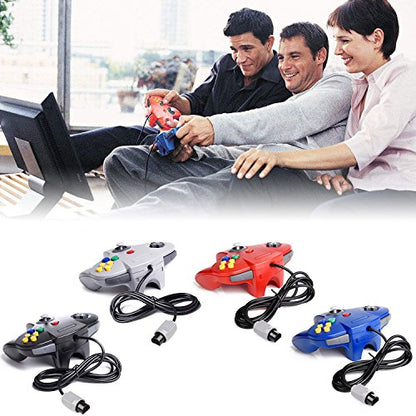 miadore N64 Classic Controller, Retro N64 64-bit Remote Gamepad Joystick for N64 Console Video Game System (Black) - color: Black