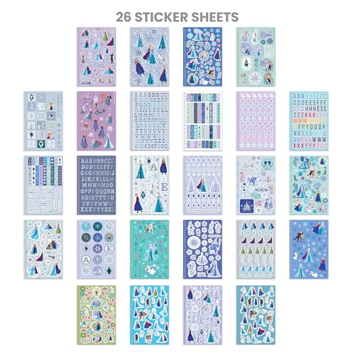 Fashion Angels Disney Frozen 1000+ Tabbed Sticker Collection Book | Includes Holographic, Vinyl & Alphabet Stickers with Elsa, Anna, Olaf & Friends, Ages 6+ - color: Frozen