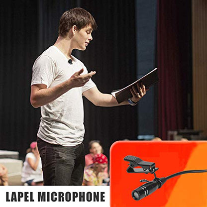 Lavalier Microphone Lapel Microphone Compatible with Sennheiser Wireless Transmitter - Unidirectional Condenser Mic – 3.5mm Screw Lock Plug - size: 3.5mm Screw Lock Plug for Sennheiser Only