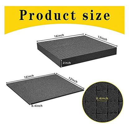 4 PCS Pick Apart Foam Insert Pluck Pre Square Sheet Foam with Bottom Use for Board Game Box Cases Storage Drawer A