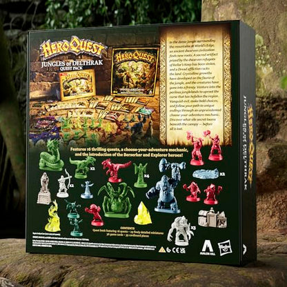 Avalon Hill HeroQuest Jungles of Delthrak Quest Pack | Roleplaying Games | Ages 14+ | 2 to 5 Players | Requires HeroQuest Game System to Play