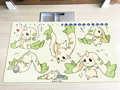 New DTCG Duel Playmat Digimon Board Terriermon Anime Trading Card Game Mat Desk Pad + Free Bag (ZD002-686-SM)
