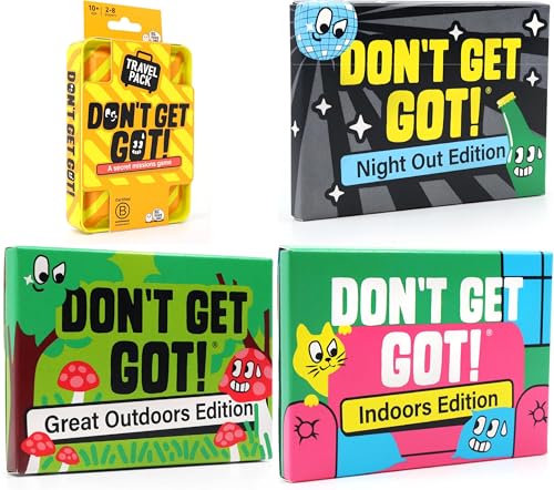Big Potato Don’t Get Got – 4-Edition Bundle: Travel, Night Out, Outdoors & Indoors | Hilarious Secret Missions Party Game for Adults, Teens & Families | Social Deduction Games for 2–8 Players
