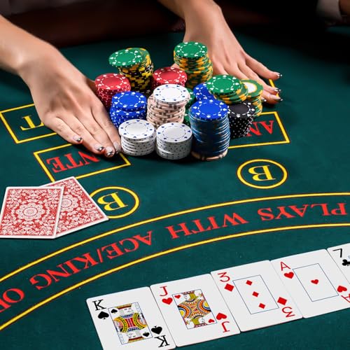 Plastic Playing Cards Waterproof Cards Poker Card 2 Pack Playing Card Large Print for Adults Seniors, Deck of Card Set Poker Cards for Beach Trip Pool Party Games (Red) - color: Red