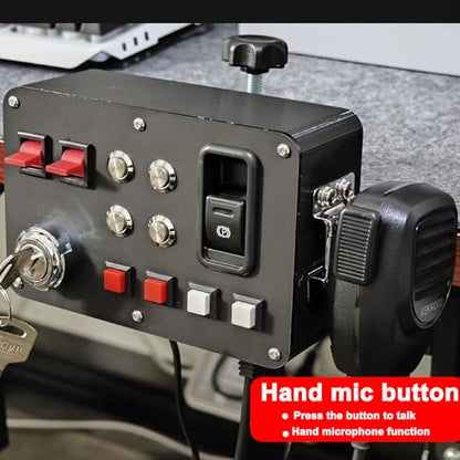 Obokidlyamor Simulator American Truck Button Box For G27/G29/G920/G923 With Mic PTT Microphone;PC 16 Customizable Button Central Control Box ATS/ETS2 for MOZA R3/R5/R9/R12 Base - size: Style-1