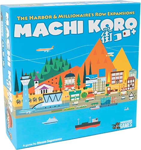 Pandasaurus Games Machi Koro THE EXPANSIONS - Harbor and Millionaire's Row Expansion Sets,Fast-Paced Dice Rolling Board Game for Kids and Adults,Ages 8+,2-5 Players,30-45 Min Playtime - style: Expansion