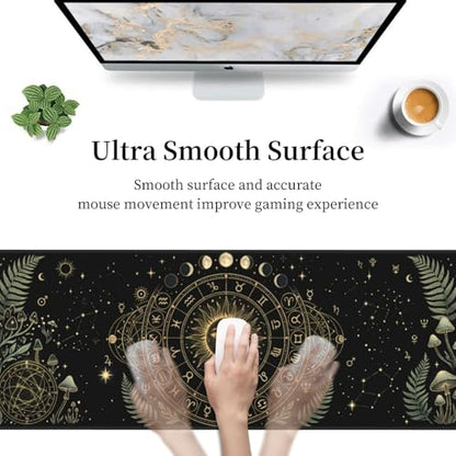 Extended Gaming Mouse Pad, Large Mouse Mat, XL Desk Pad for Keyboard and Mouse, Non-Slip Rubber Base & Stitched Edges for Gamer Office 31.5x11.8 in - color: 11