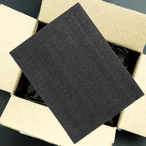 FUOYLOO Black Sponge Foam Sheets for Packing and Mailing, Comfortable and Sturdy Cushioning Foam Pads for Household Items and Objects, for Shipping and Storage Protection