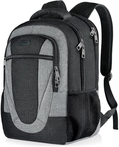 BIKROD Backpack for Men and Women, Extra Large School Backpacks for Teens, Water Resistant Back Pack Fits 17 Inch Laptop, Business Anti Theft Sturdy Computer Bag Gifts, Blackgrey - color: Blackgrey, size: 17.3 Inch