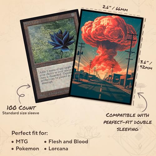 Nuclear Cloud - MTG Card Sleeves, 104ct, Standard Size, Smooth | Perfect for Double Sleeving, Smudge Resistant Matte Back, Standard 66x92mm - Compatible with Magic The Gathering & TCG Cards - color: Nuclear Cloud, size: Smooth