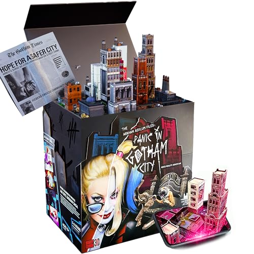 Arkham Asylum Files: Panic in Gotham City Augmented Reality Board Game - Escape Room-esque Batman Mystery with Harley Quinn and The Joker, Family Night - iPhone/iPad Only