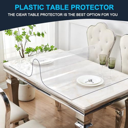 12x28 Inch Rectangle Transparent Table Protector 1.5mm Thick Crystal Desk Top Protector Desk Mat for Side Table Dresser Clear Plastic Table Pad Waterproof PVC Table Cover Cloth Easy Clean - size: 12"x28"