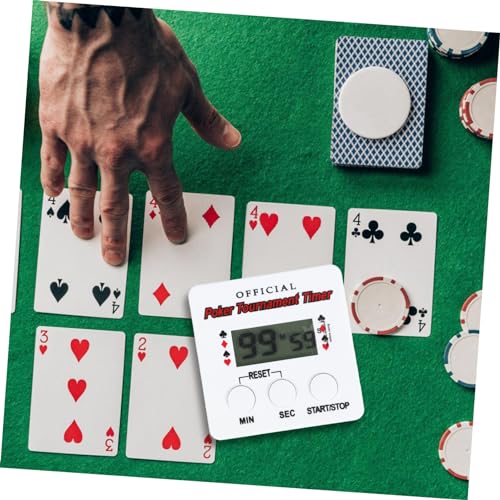 HANABASS and Break Resistance Poker Timer Digital Countdown Timer Pause Button for Poker Night Party