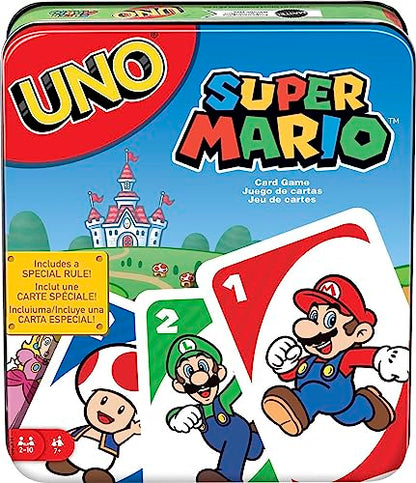 Mattel Games UNO Super Mario Card Game Animated Character Themed Collector Deck 112 Cards with Character Images, Gift for Kids Ages 7 Years Old & Up - style: UNO Super Mario Bros