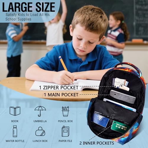 Ice Hockey School Backpack for Kids Boys American Flag Sports Ball Backpack for Boys Children Teens Elementary Middle School Students Bookbag - color: Ice Hockey