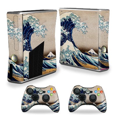 MightySkins Skin Compatible with X-Box 360 Xbox 360 S Console - Great Wave of Kanagawa | Protective, Durable, and Unique Vinyl wrap Cover | Easy to Apply, Remove, and Change Styles | Made in The USA - color: Great Wave Of Kanagawa