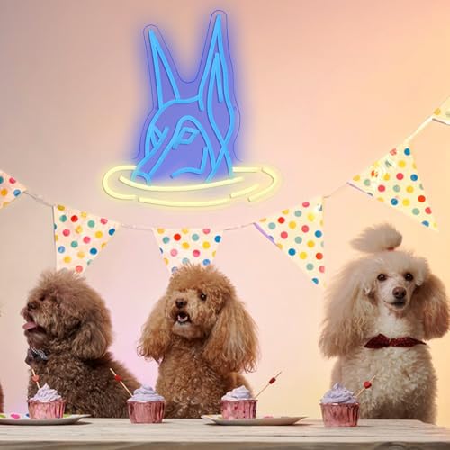 Doberman Dog Neon Sign for Wall Decor Usb Powered Doberman Swimming Led Light Sign Cool Neon Dog Light for Cafe Pet Shop Bar Birthday Party - style: Doberman Dog
