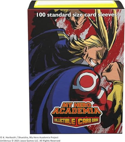 My Hero Academia Collectible Card Game All Might Flex Card Sleeves | 100 Dragon Shield Art Sleeves | Card Game Holder | PVC and Acid-Free | Designed for Use with TCG and LCG Games | Made by JASCO