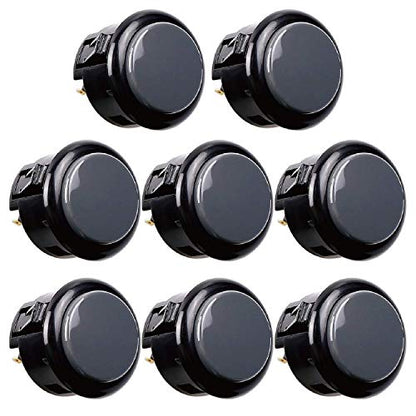 Sanwa JLF-TP-8YT Joystick + Sanwa 8 pcs OBSF-30 Push Button Bundle Kit Color : Gray - for Arcade Game 4 & 8 Way Adjustable, Compatible with Catz Mad SF4 Tournament Joystick S@NWA - color: Gray