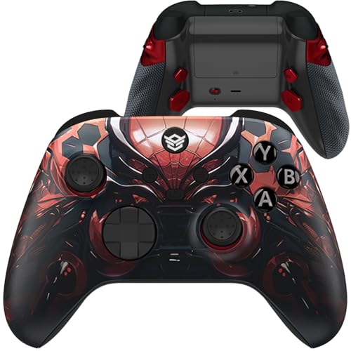 HEXGAMING ADVANCE Wireless Pro Controller for Xbox Series X & S, for Xbox One, and for Windows 7/8/10-4 Remappable Back Buttons - Triggers Stop - Interchangeable Thumbsticks - Spider Armor - color: Spider Armor