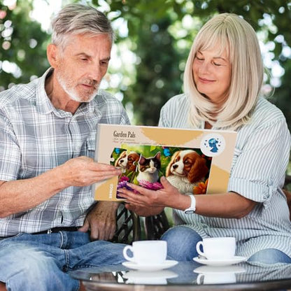 Large Piece Dementia Puzzles for Seniors - 3 Activities for Elderly | Cat, Dog, and Birds - Jigsaw Puzzles for Elderly - Dementia Activities for Adults - Alzheimers Puzzle Games and Gifts