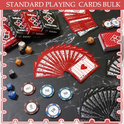 Zubebe 24 Pcs Dark Aesthetic Playing Cards Bulk, Deck Gothic Poker Cards Set, Black Red Card Deck for Party Game Night, Card for Adults Teens Gift